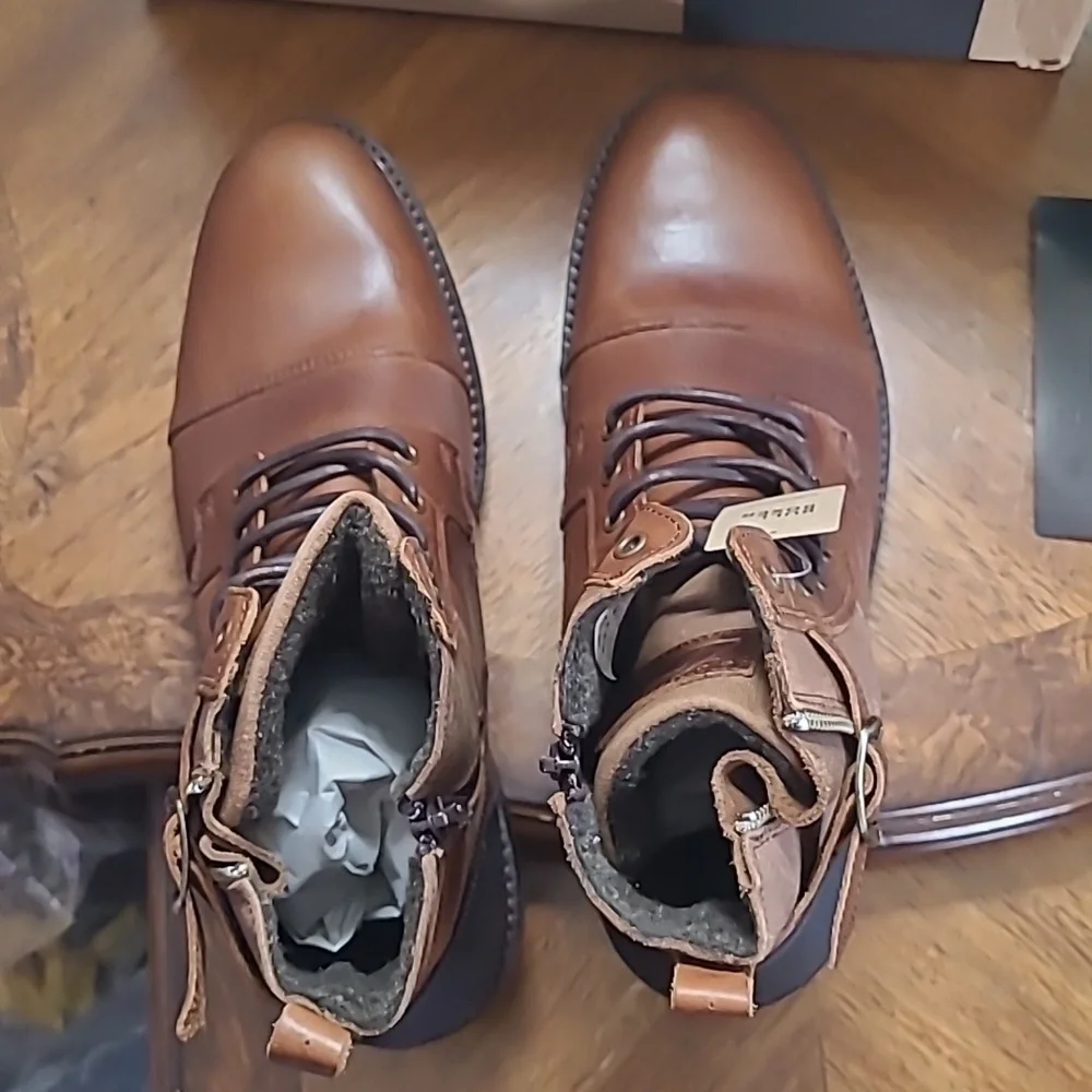 New in box! Bull Boxer 45 Mens 11.5 leather chukka lace up ankle boots cognac